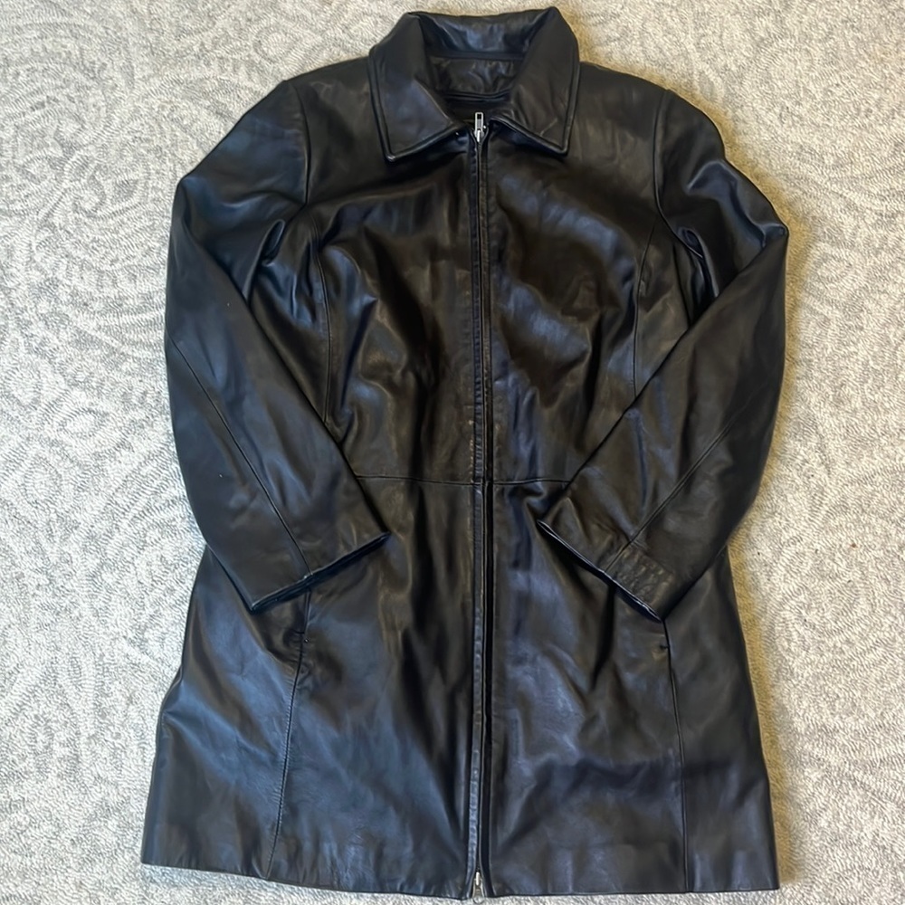 Vintage Danier Black Leather Jacket Size Small